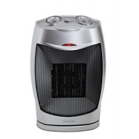 Ceramic Electric Space Heater - Oscillating Feature for Full-Room Coverage - 3 Heat Settings with Adjustable Thermostat for Your Comfort - Overheat Safety Protection (1-Room Comforts) - B01N4BVKGD